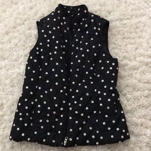 Black Polka dotted vest